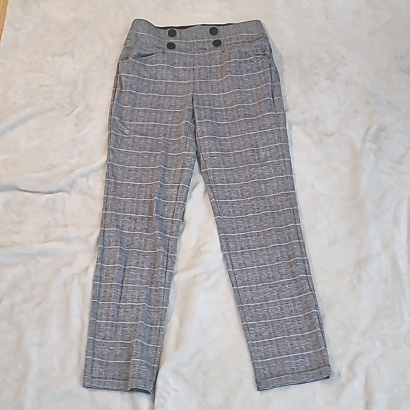 Max Studio Plaid Pants Stretchy Waist - Picture 1 of 4